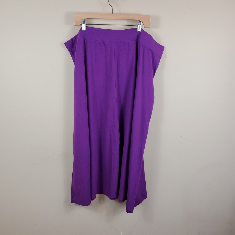 Woman Within Purple Midi Skirt Women's Size 2X